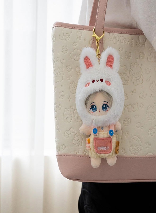 CALEMBOU Plush Doll Clothes, 4 Inches Cute Animal Series Vinyl Plush Doll Clothes, Kawaii Doll Clothes Accessories Set for Birthday Gifts (Cute Rabbit Set) - Image 4